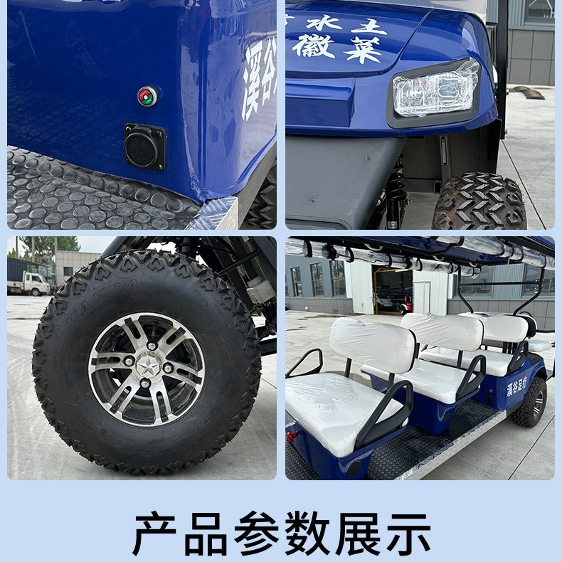 8-Seat Electric Golf Cart Tourist Attraction Shuttle Hotel B&B Shuttle Bus Sightseeing Golf Cart