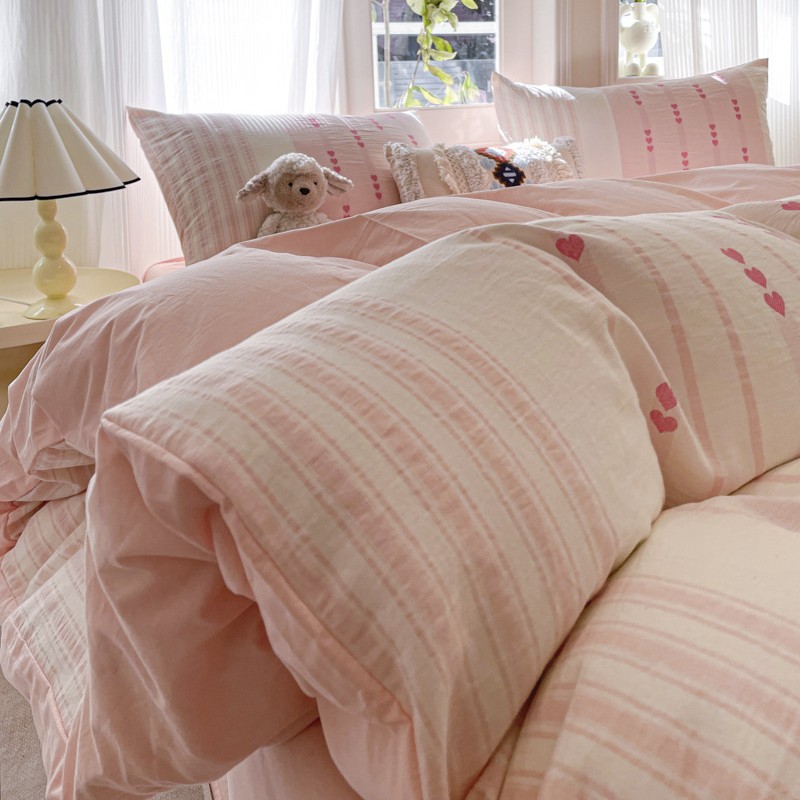 Luxury Jacquard Waffle Cotton Bedding Set Modern Minimalist Style_voghion.com