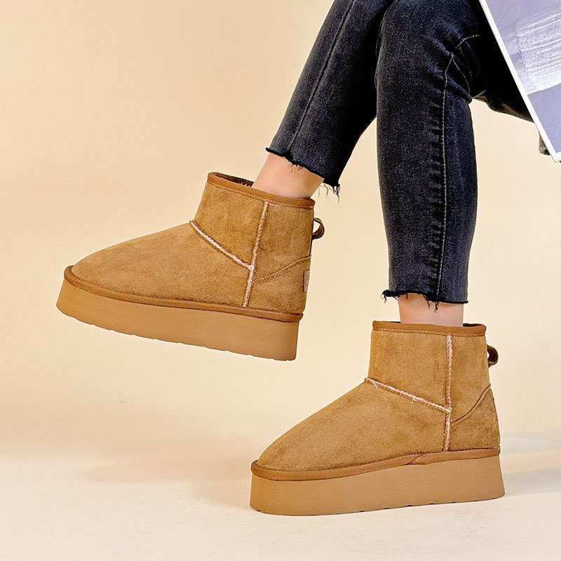 [New Balance] 9991 New 2025 Autumn and Winter Korean Style Snow Boots Casual Women's Velvet Cotton Shoes Mid-Calf Snow Boots