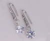 Sophisticated zirconium, silver earrings, accessory, Korean style, ebay, wholesale