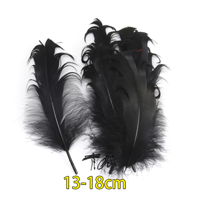Plumas negras al por mayor DIY accesorios de decoración de ropa accesorios escenas de diseño de fábrica de plumas tienda directa