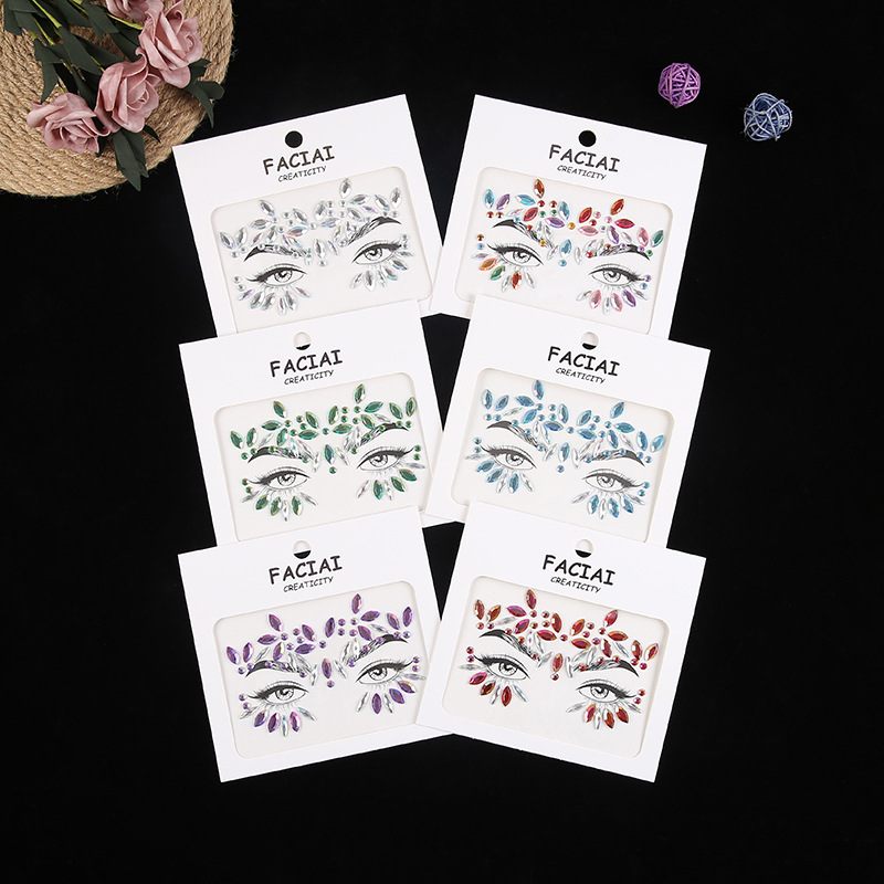 18g Weight 1 Set Quantity Masquerade, Party, Stage Occasion Acrylic Material Geometric Pattern Handmade Craft Geometric Arylic Tattoos & Body Art 1 Set 无