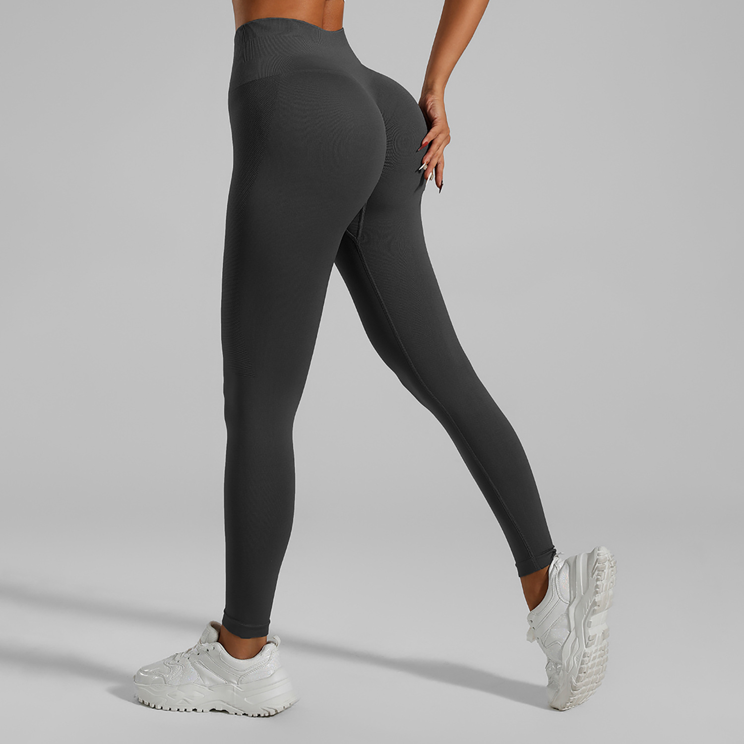 Transfronterizo nuevo apretado de cintura alta Pantalones deportivos de levantamiento de cadera de las mujeres pantalones de fitness deportes Peach Hip nude yoga pantalones de las mujeres