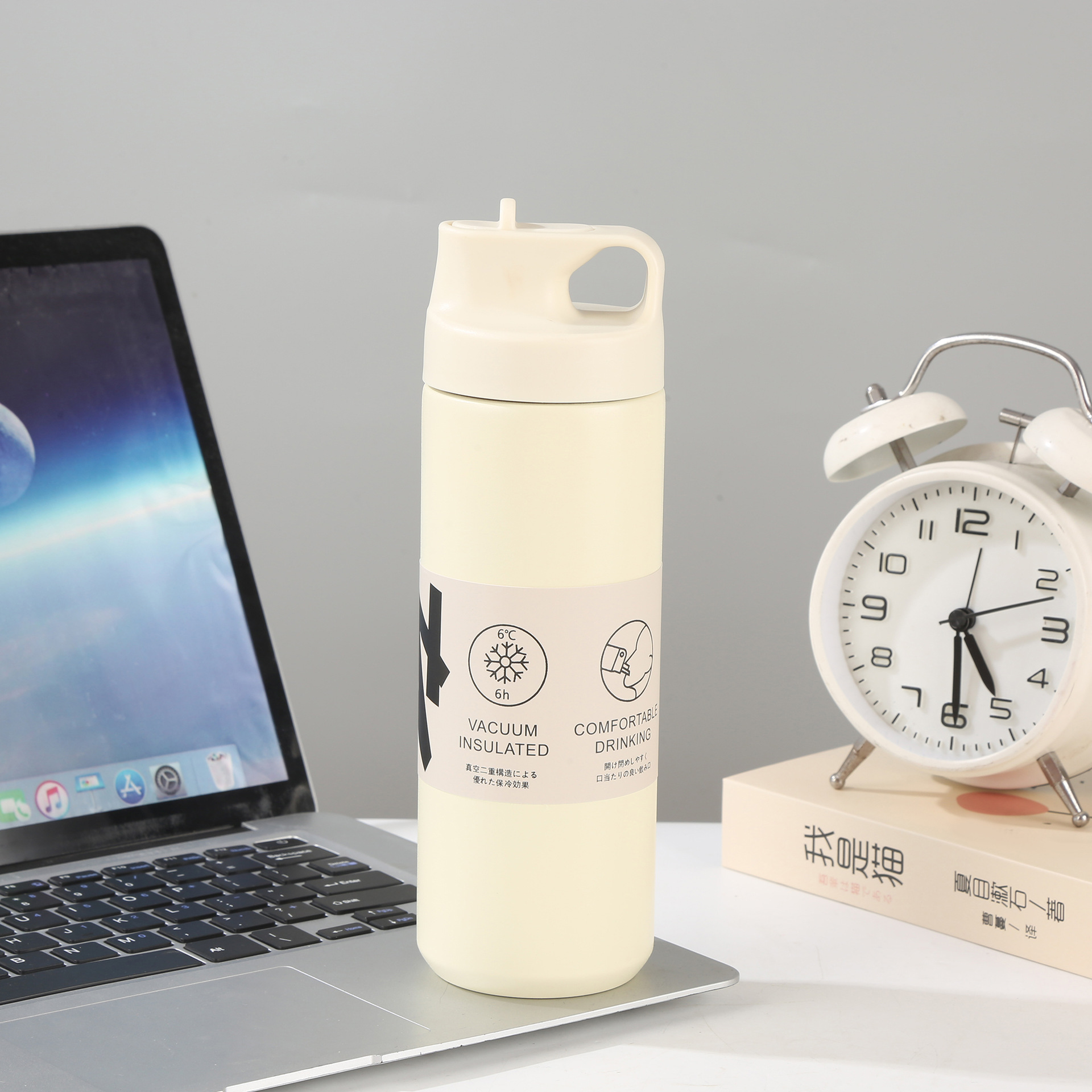 Taza termo de acero inoxidable 304 transfronteriza taza de agua deportiva de gran capacidad botella de agua deportiva japonesa taza de agua tipo boquilla al por mayor