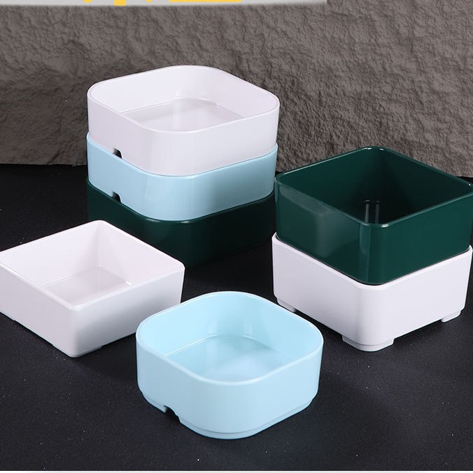 El plato de frutas de autoservicio del hotel de melamina Tangquan se puede superponer con un plato de bocadillos de porcelana de imitación.