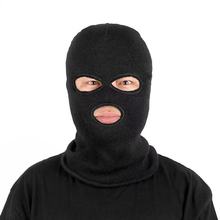 帽子男秋冬加绒加厚毛线帽男士冬季保暖一体帽三眼三孔帽针织帽潮