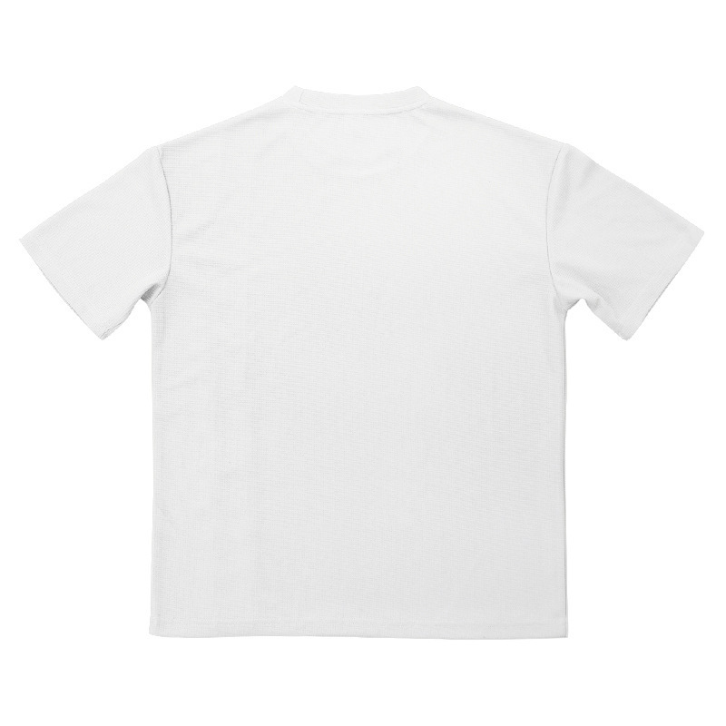 Men's Clothing Summer Men's Loose Waffle Two Piece Suit Round Neck Short Sleeved Shorts Set Simple Style For Formal & Casual_viptrois.com