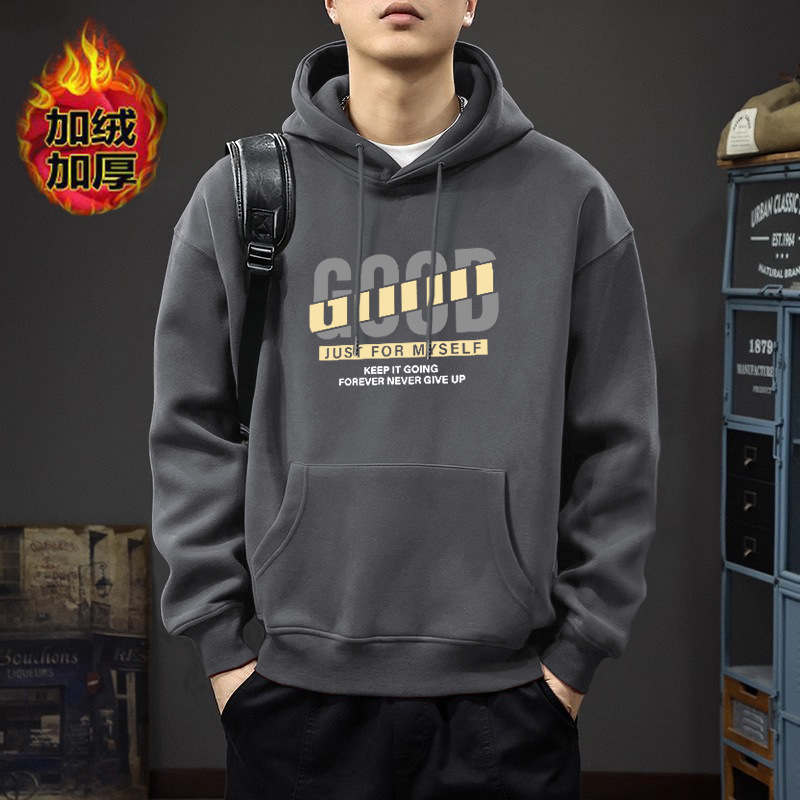 Otoño nuevo suelto pesado sudadera con capuzas letras masculinas y femeninas estilo de moda americana estilo de Hong Kong pareja camisa de manga larga
