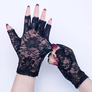 A 61646 Lace fingerless sun protection gloves �ٽz��ָ������