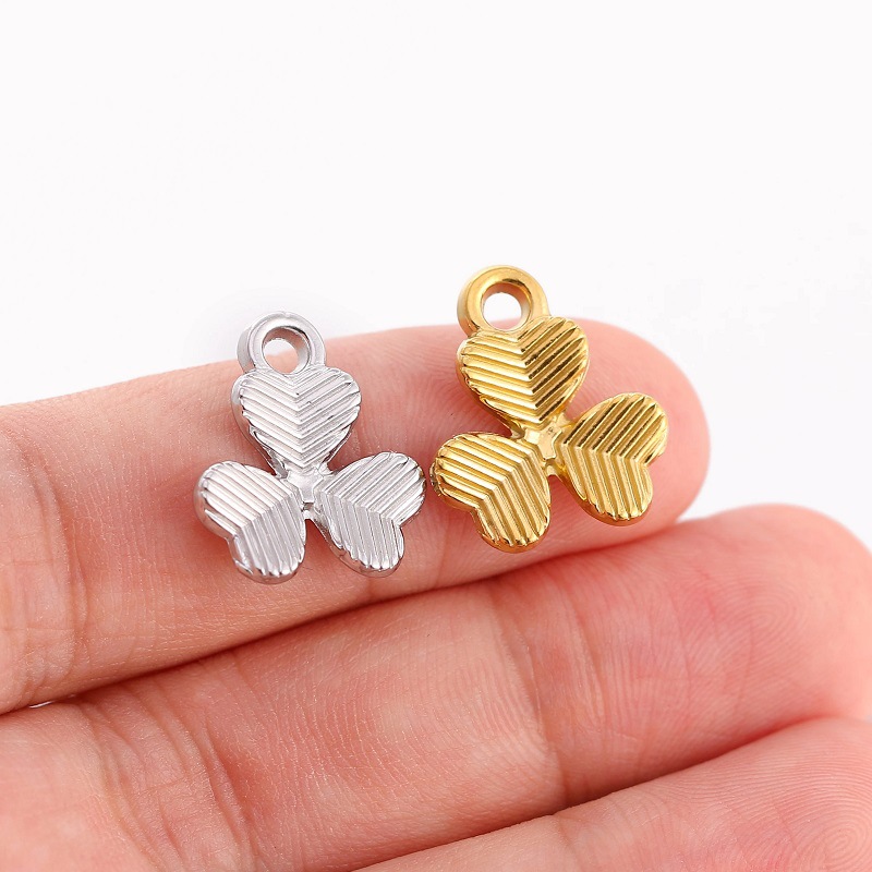 10g Weight Pendant Jewelry Making Type DIY Ornament Accessories Classification 3 PCS/Package Quantity 304 Stainless Steel Material Shamrock, Four Leaf Clover, Bow Knot Pattern All Seasons Season Plating Design Basic Style 3 PCS/Package 304 Stainless Steel Shamrock Four Leaf Clover Bow Knot Pendant 10