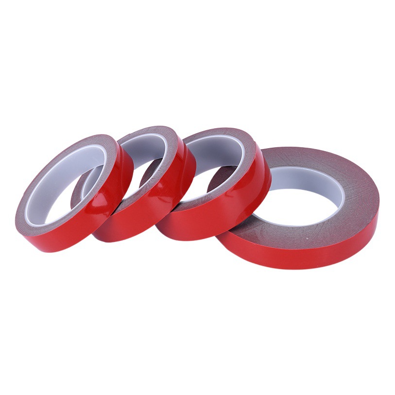 0,8mm coche especial compuesto de vidrio adhesivo fuerte sin costuras de alta temperatura resistente película roja gris acrílico adhesivo de doble cara