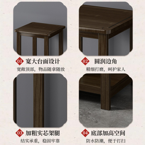 New Chinese style flower rack storage rack floor-standing indoor living room decorative ornaments flower table solid wood multi-layer succulent flower pot rack