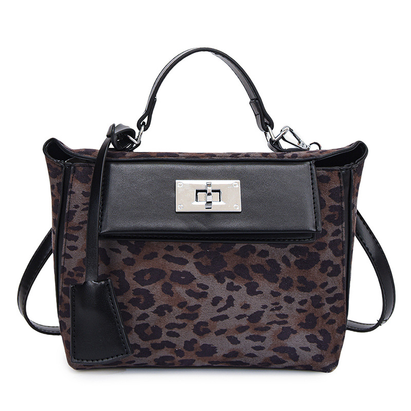 Otoño e invierno nicho bolso de leopardo para mujeres 2024 nuevo popular bolso de mochila de mano exquisita bolso de estilo occidental Kelly