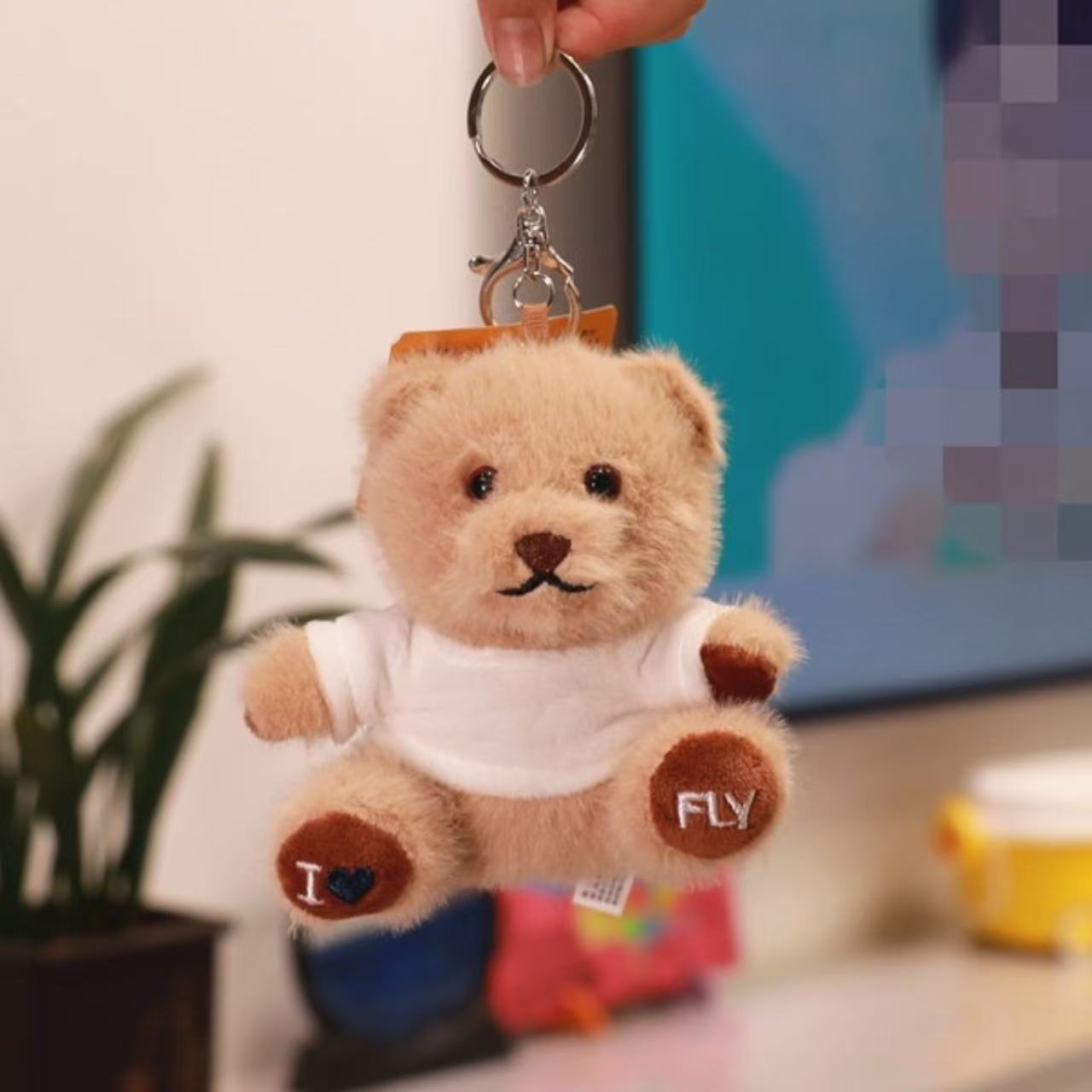 Teddy Bear Llavero Bear Colgante Mochila Muñeca Logotipo Impresión Nombre Cumpleaños Graduación Muñeca Regalo