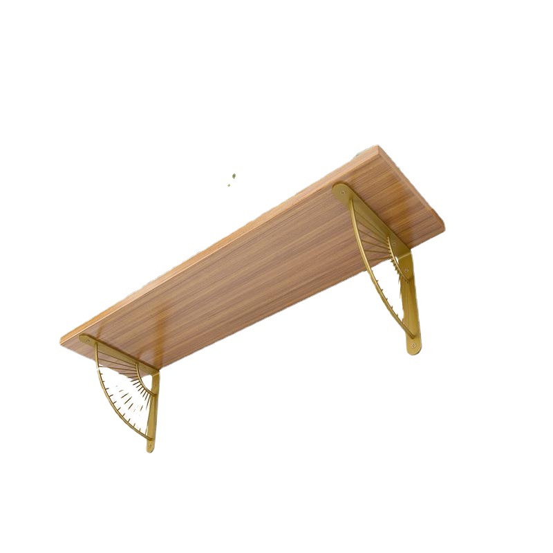 Colgante de pared de hierro en forma de abanico triángulo soporte de pared colgante partición cojinete soporte estante de una palabra