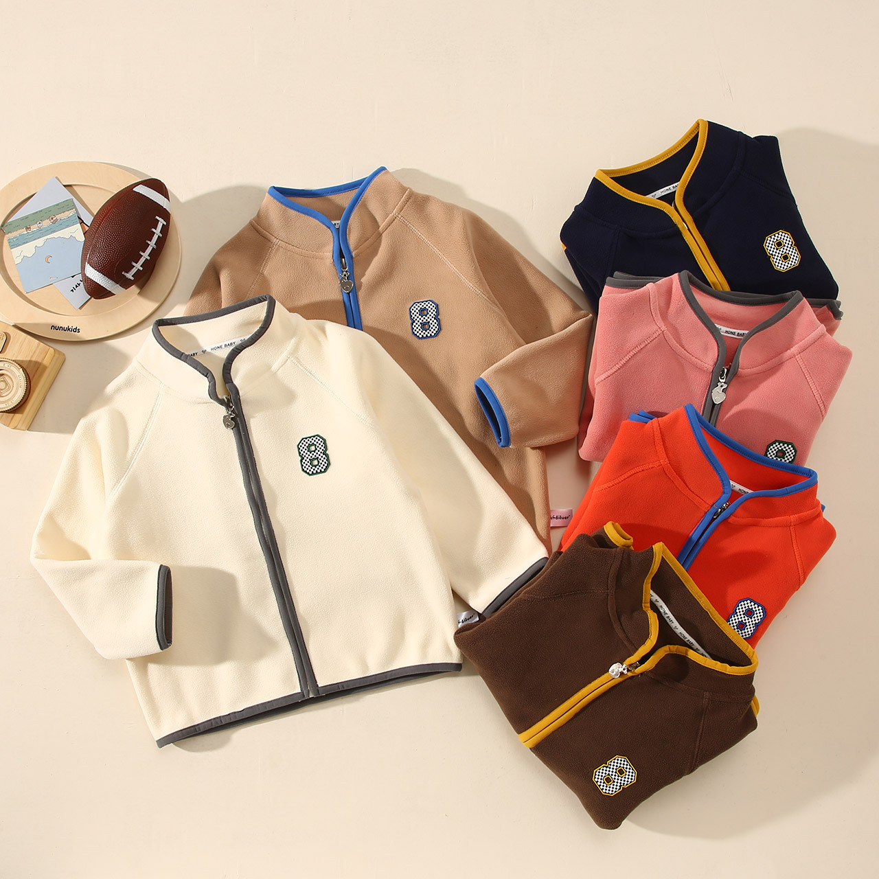 아동 의류 제조업체 2024 가을 소년 소녀 용 새 아동용 재킷 오스트리아 양털 스탠드 칼라 양털 가디건 탑 무료 배송