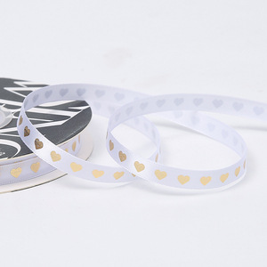 Cinta de embalaje de flores de San Valentín al por mayor en forma de corazón correa de regalo de oro arco ramo embalaje cinta de amor