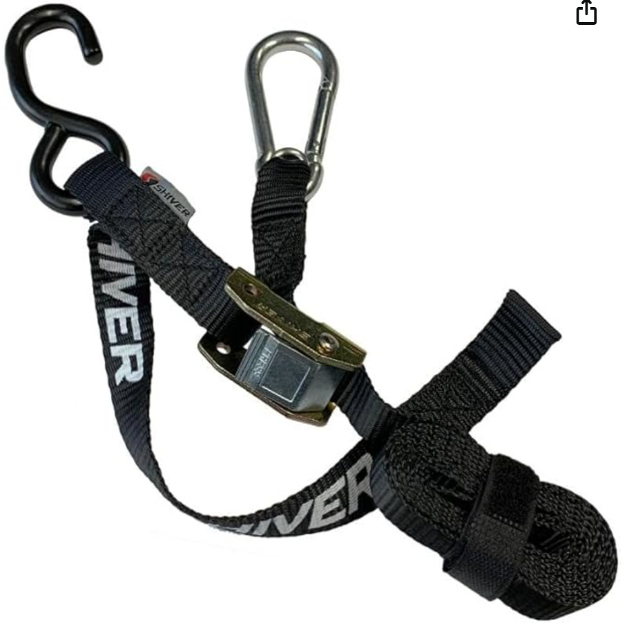 现货跨境捆绑带摩托车尼龙压扣Extensor 25mm1in黑色自行车绑带