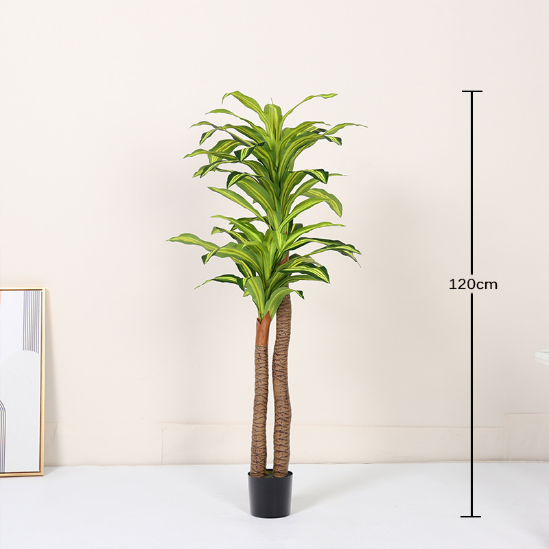 Simulación de plantación verde de plátano de bambú de tortuga grande planta de plantación de ventana interior diseño de ángulo de planta de árbol falso paisajístico