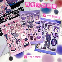 Корейская наклейка INS Harajuku Girl Cute Sweet Cool Y2K стиль Гуру наклейки Диабло мультфильм аниме горячая девочка рука счет наклейка