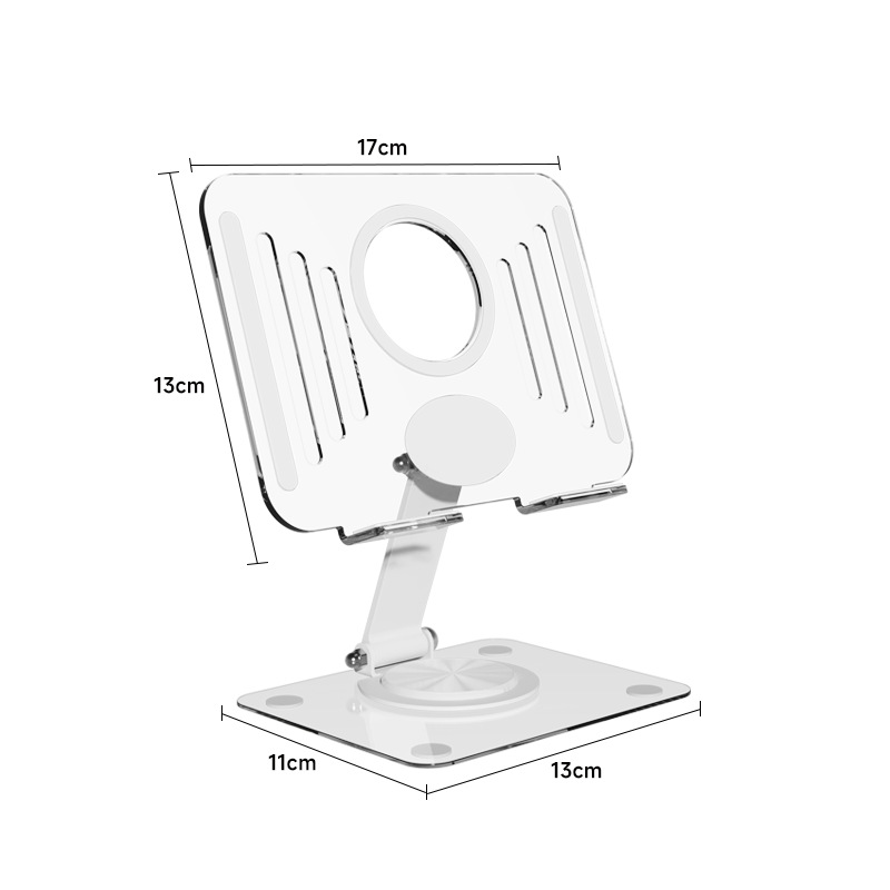 Acrílico giratorio soporte de tablero para escritorio para soporte de iPad Huawei soporte de metal portátil plegable soporte de teléfono móvil