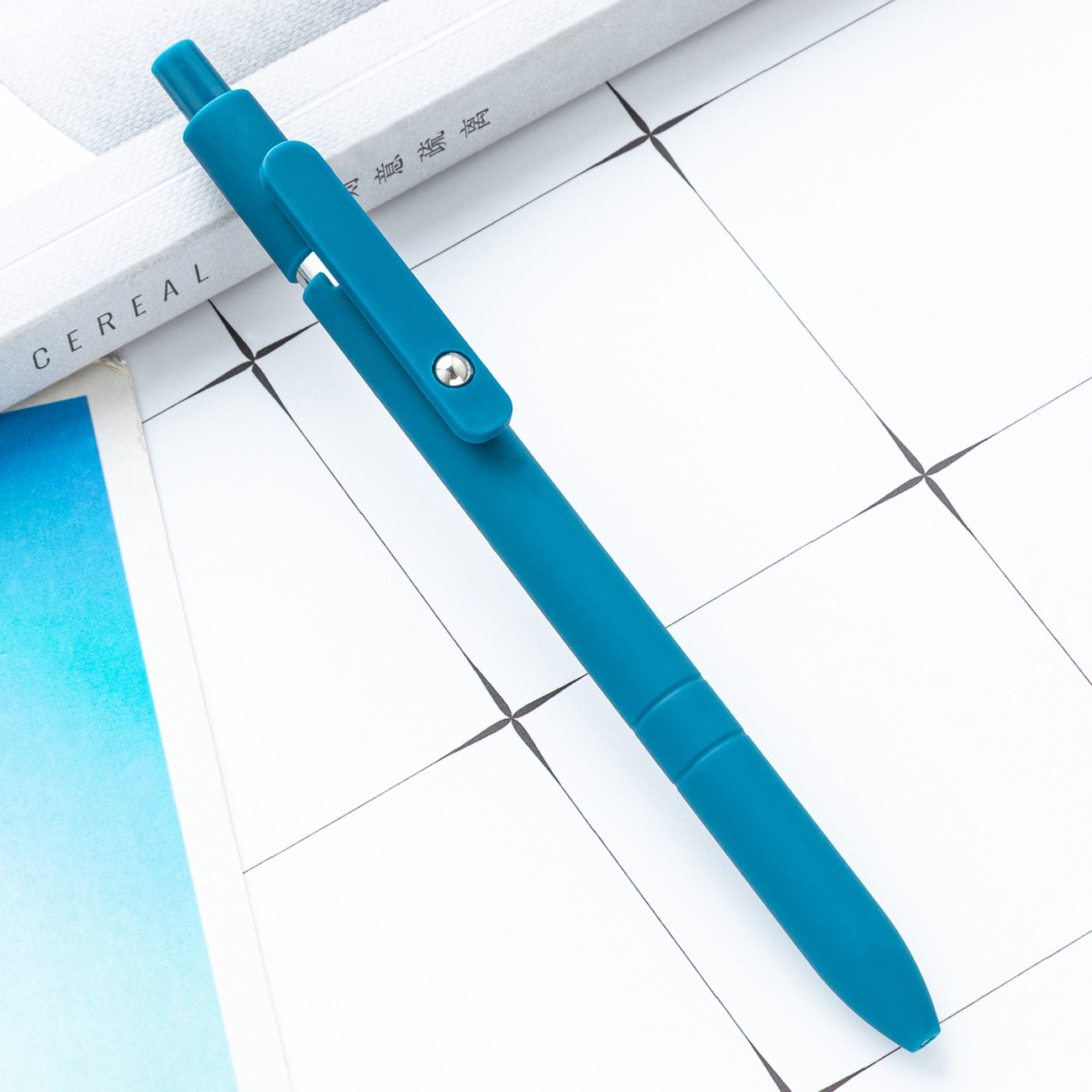 Nuevo bolígrafo neutro de color Morandi puede imprimir logotipo estudiantil papelería bolígrafo de plástico publicitario bolígrafo regalo