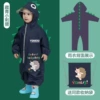 2 navy blue hedgehog single piece raincoat