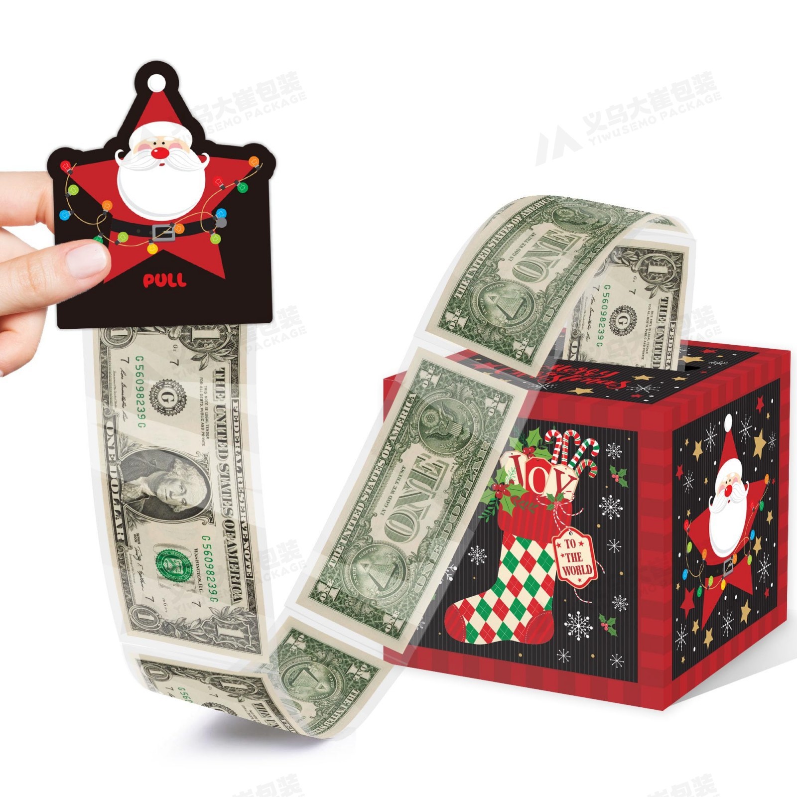 즉시 배송 가능한 빨간색 산타클로스 디자인