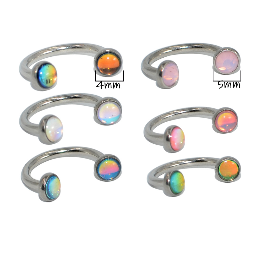 Fashion Geometric Stainless Steel Plating lip stud Ear Studs 1 Piece