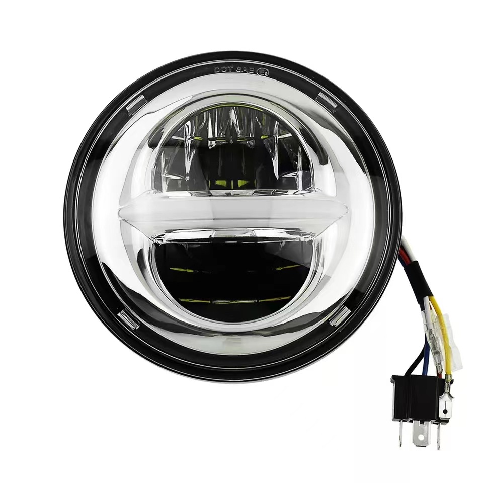 Retro faro 5.75-pulgadas LED faro adecuado para Harley faro 50W dirección diurna luz modificada