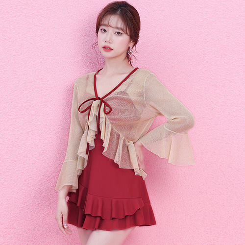 Swimsuit for women pure lust style  new belly-covering slimming one-piece skirt women's swimsuit sexy fashionable swimsuit