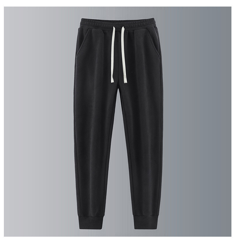 Men's Clothing Men's autumn and winter new polar fleece thick warm suit loose stand collar jacket fashionable and casual complete set_voghion.com