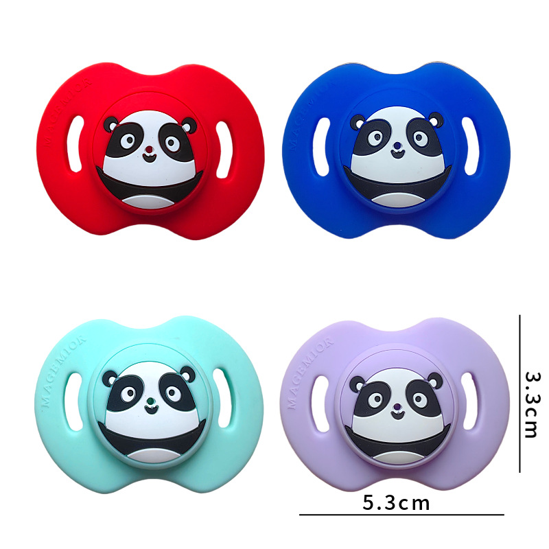 2023 New Maternal and Infant Products, All Silicone Pacifiers, E-Commerce Baby Weaning Cartoon Design, Silicone Material