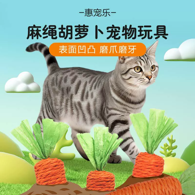 Carrot toy, pet, cat