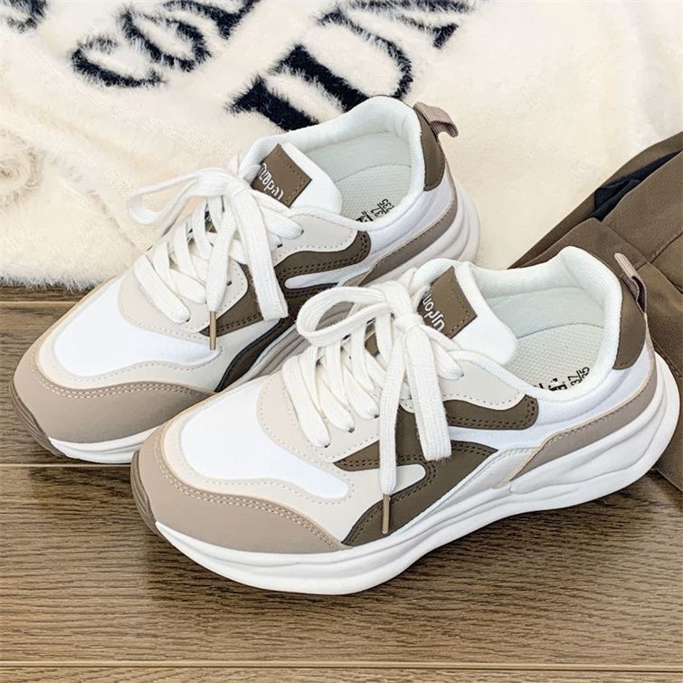 Zapatos deportivos 2026 nuevos zapatos versátiles en otoño ligero con suela gruesa zapatos casuales de papá zapatos de mujer zapatos de altura zapatos de mujer