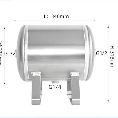 12L15L 18L24L tanque de almacenamiento de gas de aleación de aluminio tanque de almacenamiento de gas al vacío equipado con tanque de almacenamiento de gas pequeño