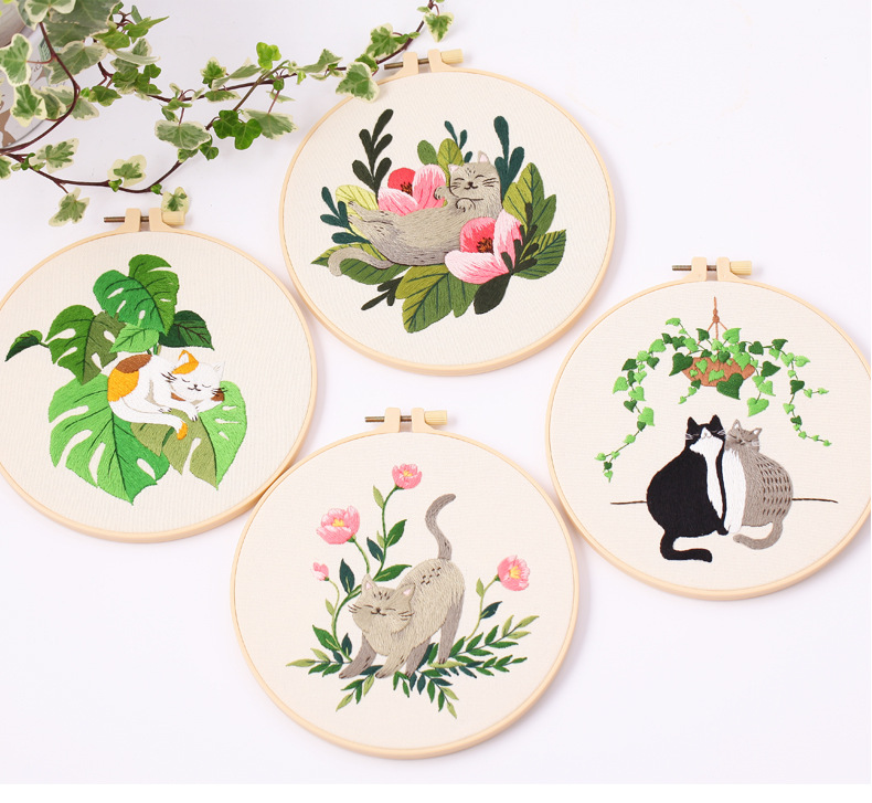 New Arrival Embroidery Material Kit Cat Pattern Cross Stitch display picture 1