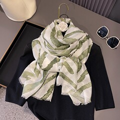 グラデーション美韓版マフラー女性薄い綿糸日よけタオル夏旅行休暇砂漠日焼け止めショールビーチタオル