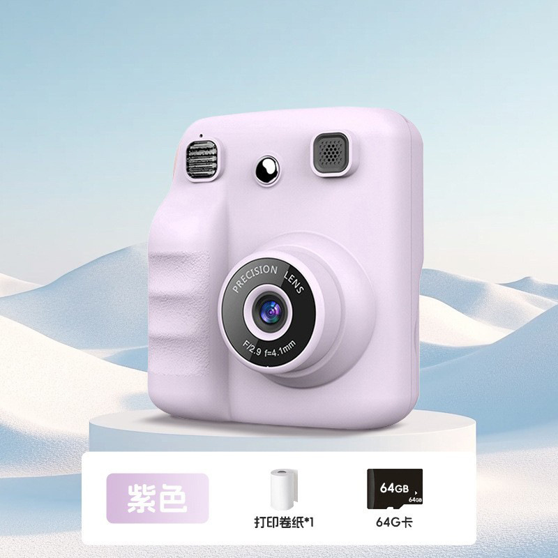Nueva cámara instantánea transfronteriza, cámara de impresión térmica para niños Polaroid portátil, regalo del día del niño