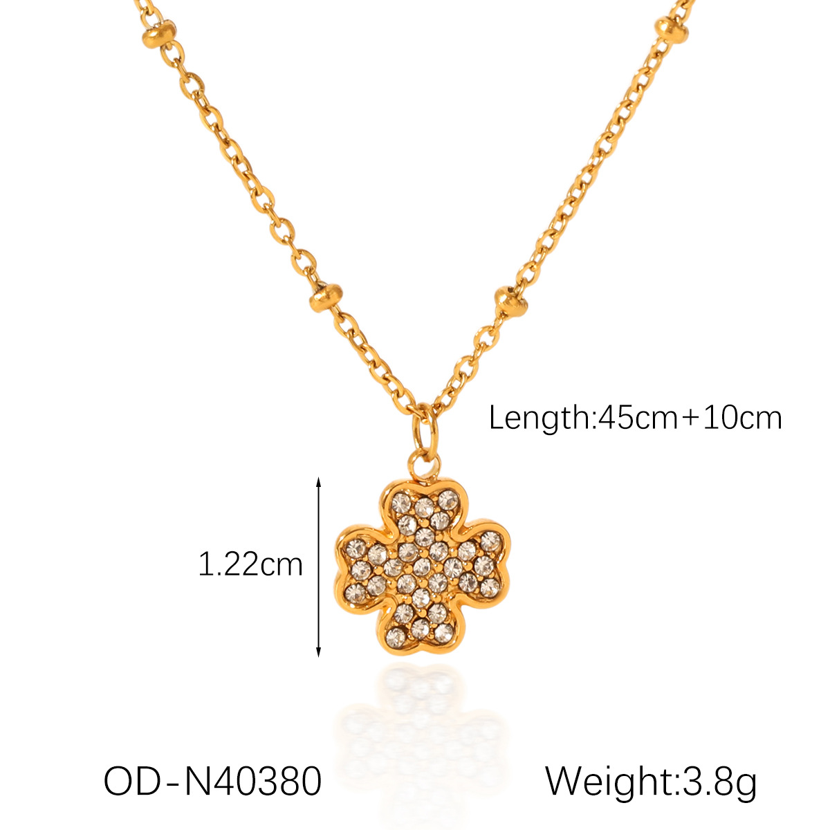 All Seasons Season Wholesale Jewelry Retro Classic Style Star Moon Water Droplets Titanium Steel 18K Gold Plated Cable Chain Pendant Necklace