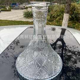 工厂生产俄罗斯水烟壶水晶料大号刻花精雕玻璃瓶高端水烟壶玻璃瓶