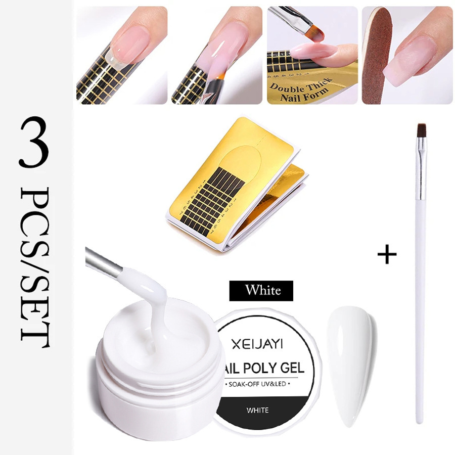 Uñas fototerapia extensión pegamento traje extensión rápida con soporte de papel fototerapia pluma Firme y Duradera adecuado para el principiante