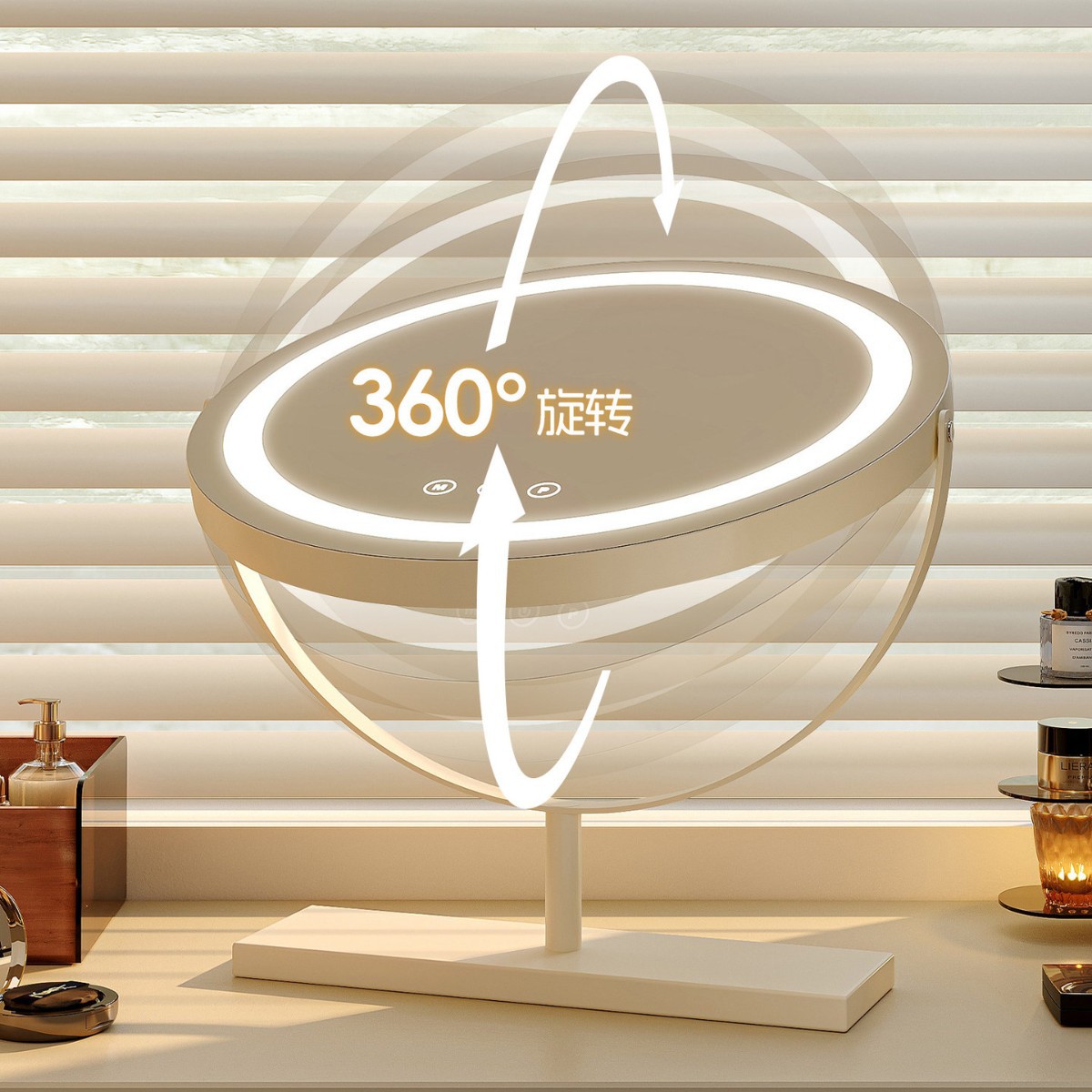 Espejo de vestir Espejo de escritorio Espejo de maquillaje Espejo de maquillaje Espejo de maquillaje del dormitorio principal Espejo de maquillaje LED con lámpara