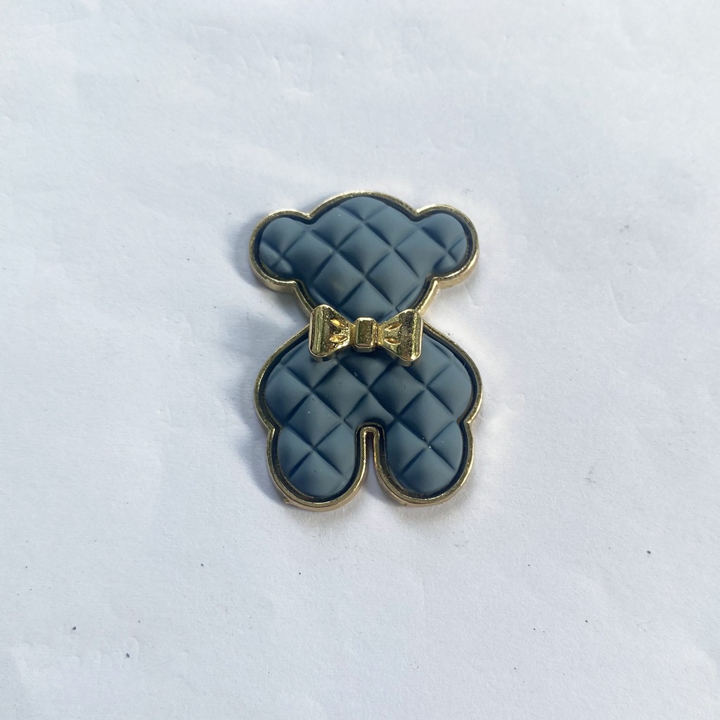 Nuevo creativo pintura en aerosol oso diy accesorios de joyería teléfono móvil shell material de belleza aleación oso accesorios para el cabello pajarita ins