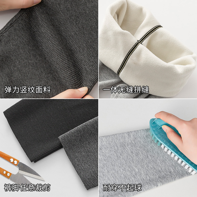 秋冬モデルのベルベットは9分のズボンを厚くして、子供の腰が高くて腹が立って痩せているズボンの外に羊のベルベットのズボンを着ている