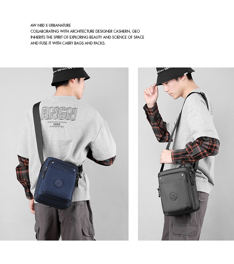 The new cross-border travel crossbody men's bag trend, single-shoulder bag, large-capacity casual men's single-shoulder small cross bag undefined