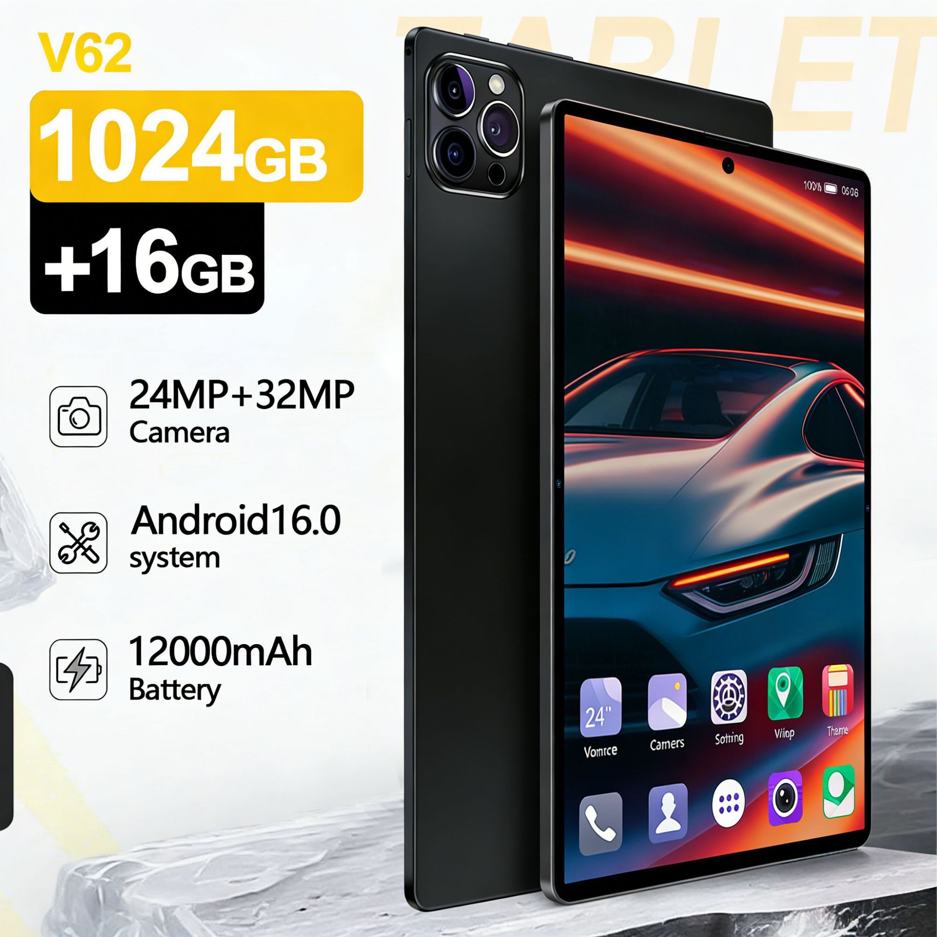 Cross-Border New Model 5g High-Definition Full-Screen Eye-Protection Tablet for Students' Online Classes and Gaming