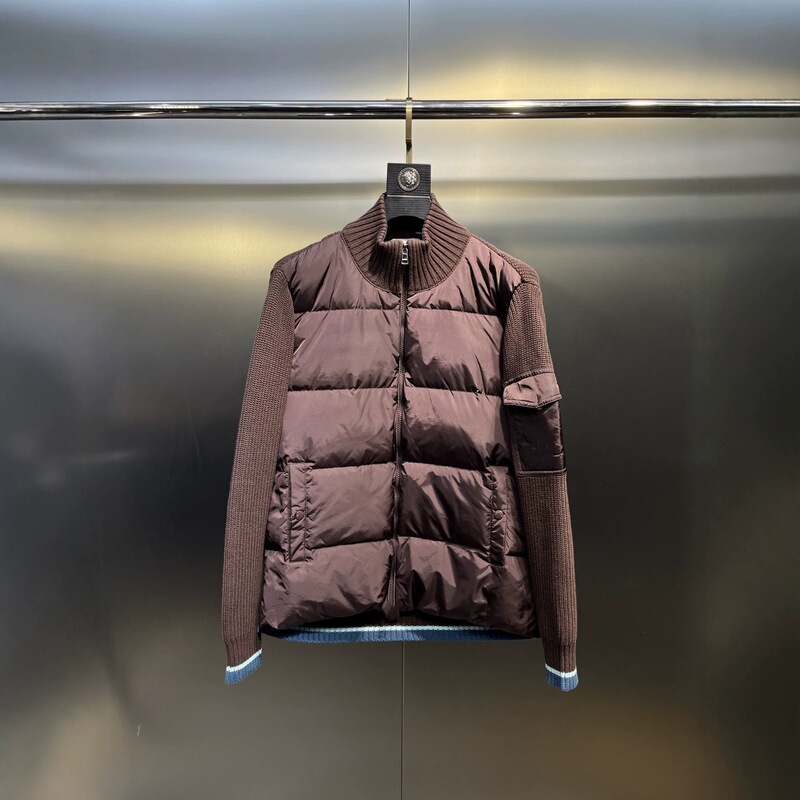 26 new models of three-color stand-collar pocketed Moncler-style knitted patchwork down jackets for autumn and winter, couple's style, cross-border hot item 26 new models of three-color stand-collar pocketed Moncler-style knitted patchwork down jackets for autumn and winter, couple's style, cross-border hot item