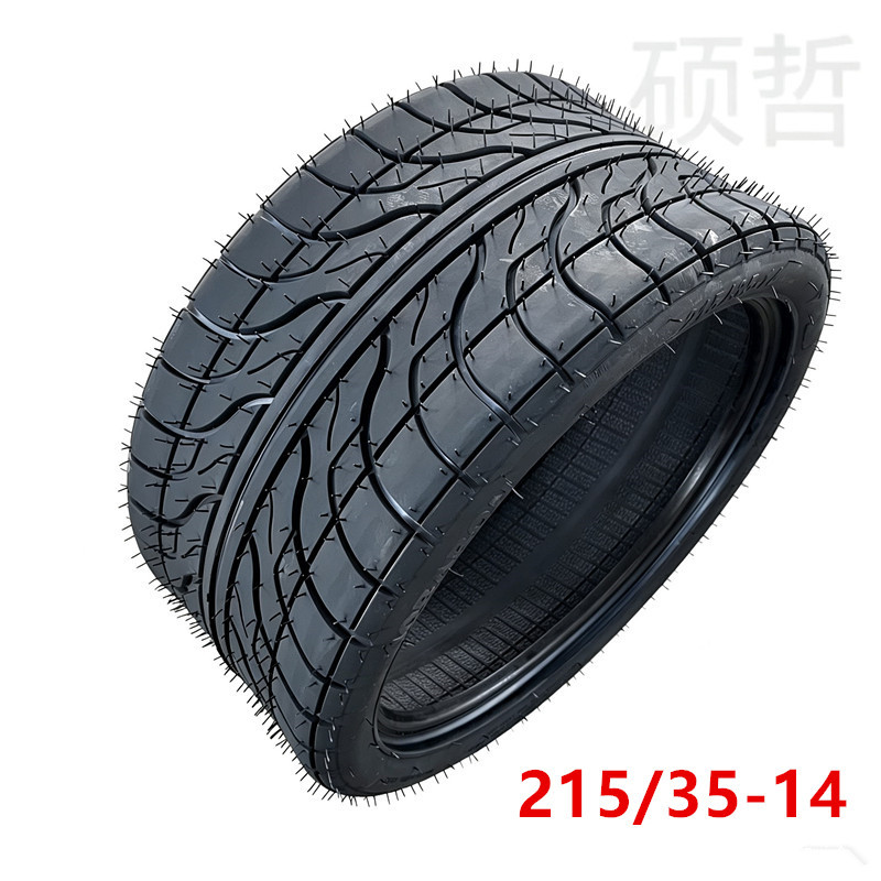 215/35-14 Vacuum Tire for Beach Vehicles, Patrol Vehicles, Electric Scooters, Vacuum Tire Rear Wheel Anti-Skid Tire