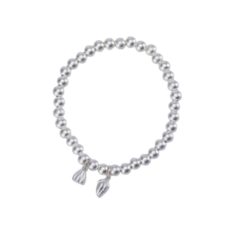 Matte small design brand silver bracelet